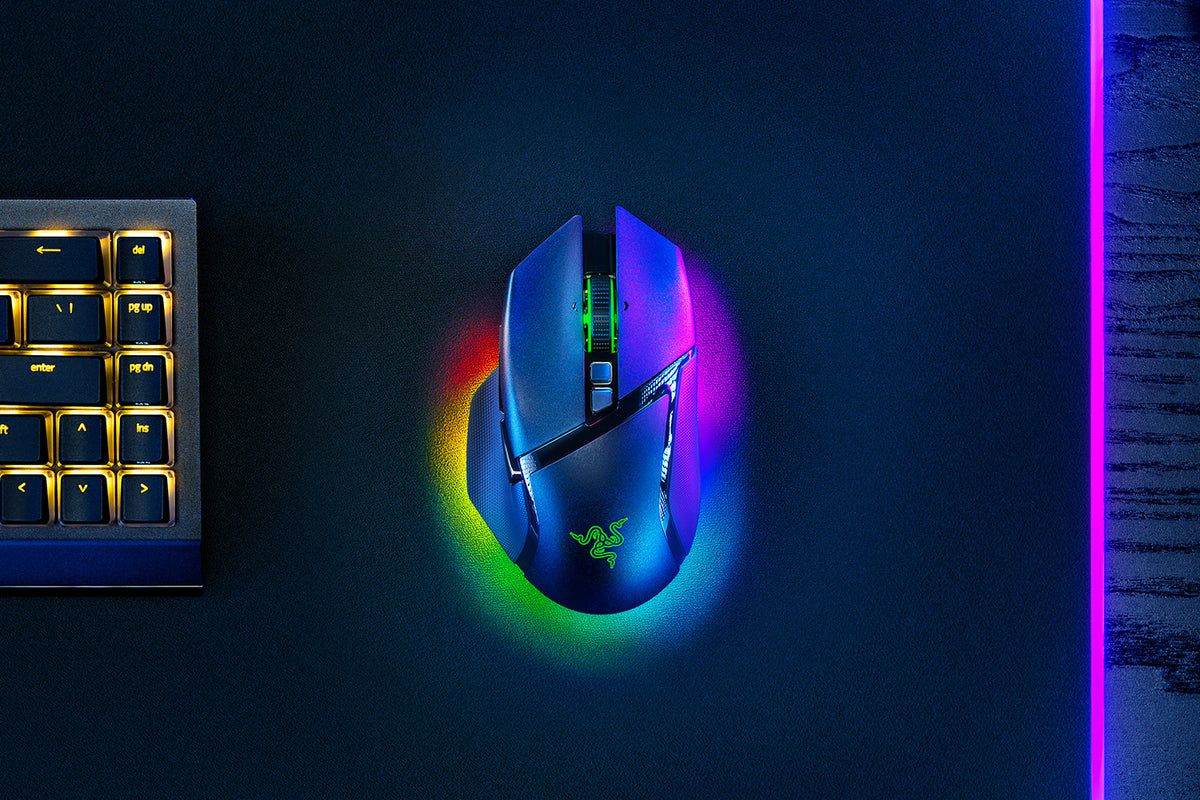 Razer Basilisk V3 Pro Black wireless gaming mouse front product view
