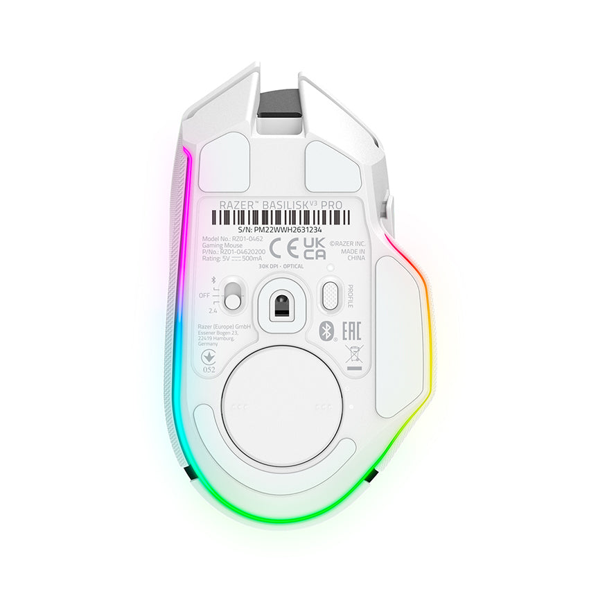 Razer Basilisk V3 Pro White side view