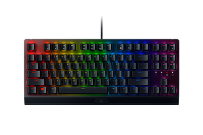 Razer BlackWidow V3 Tenkeyless gaming keyboard front RGB view
