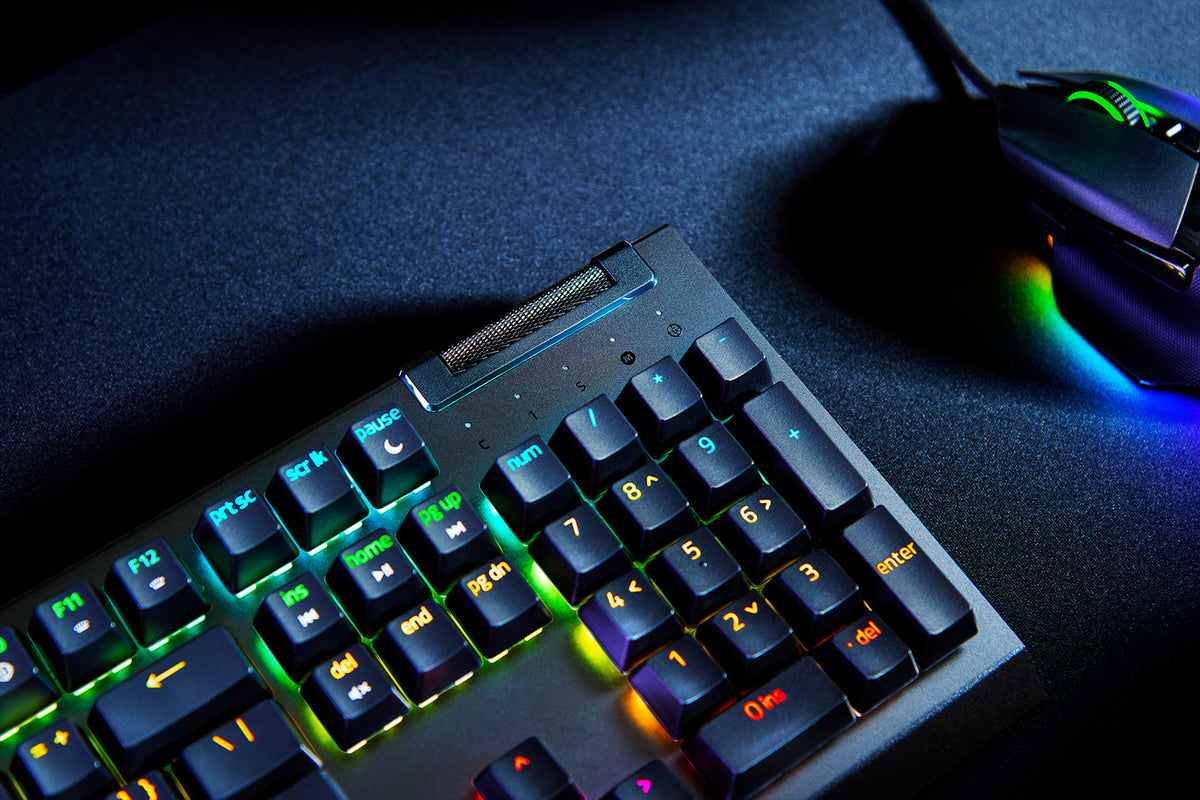 Razer BlackWidow V4 X angled view