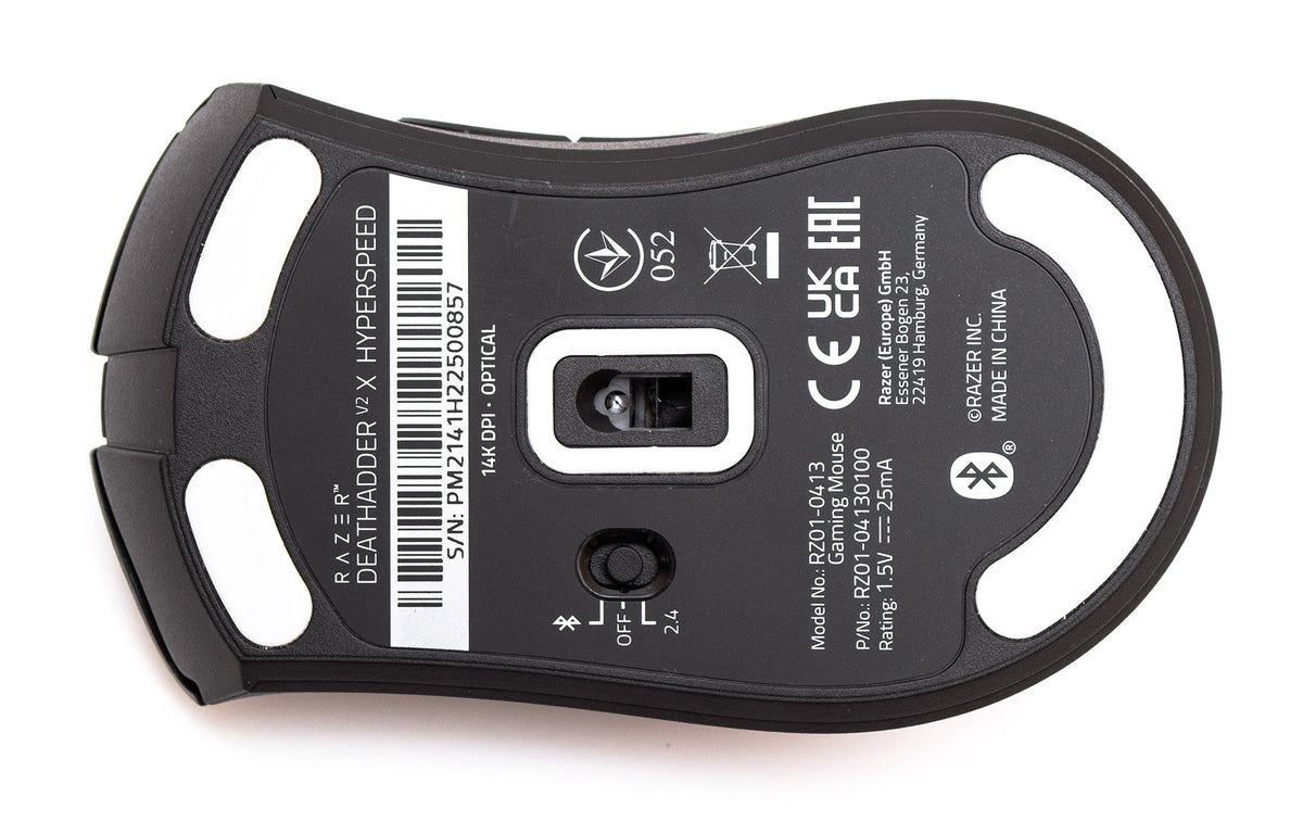 Razer DeathAdder V2 X HyperSpeed black bottom view