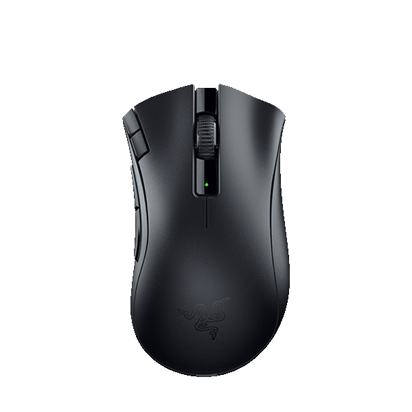 Razer DeathAdder V2 X HyperSpeed black front product view on white background