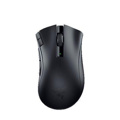 Razer DeathAdder V2 X HyperSpeed black front product view on white background