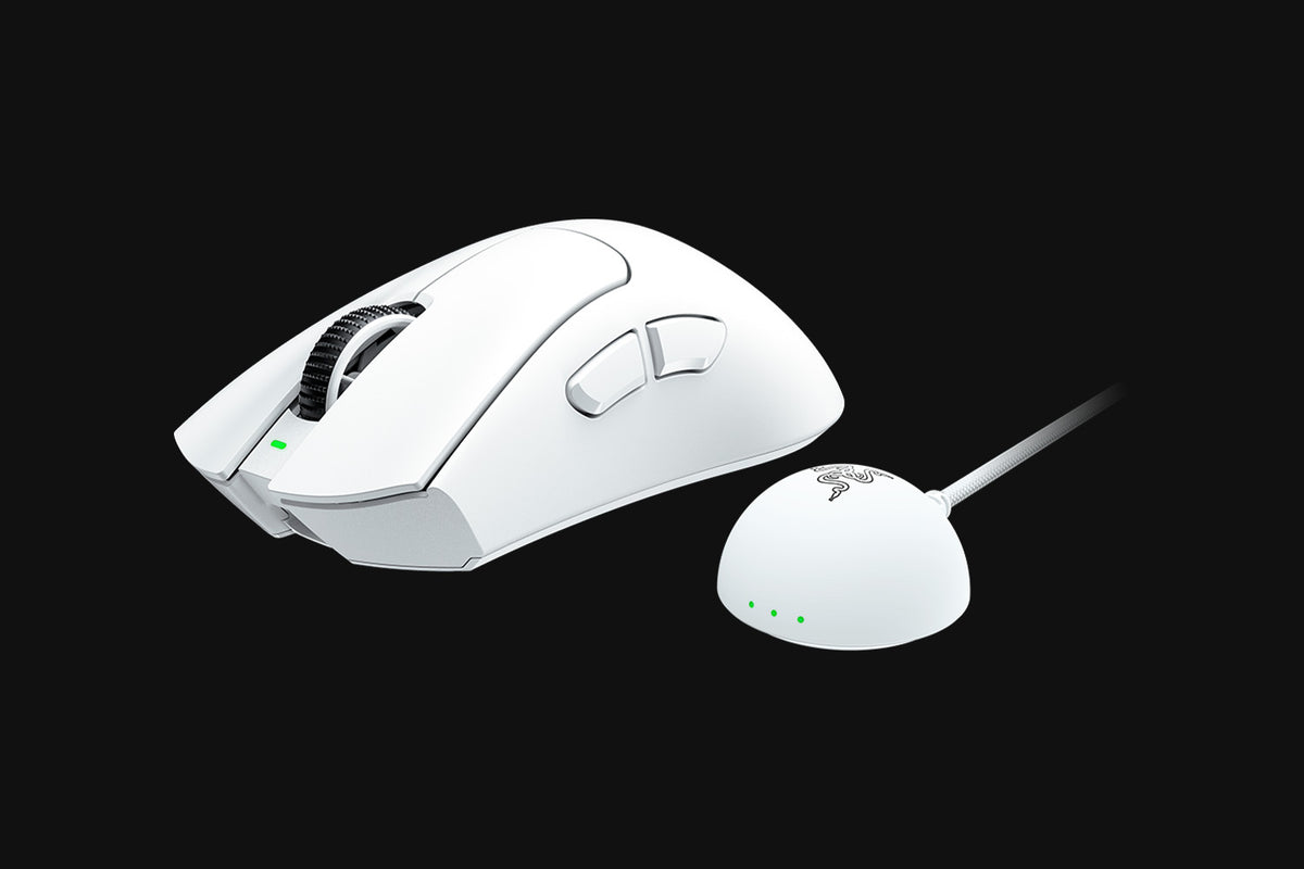 Razer DeathAdder V4 Pro White side view
