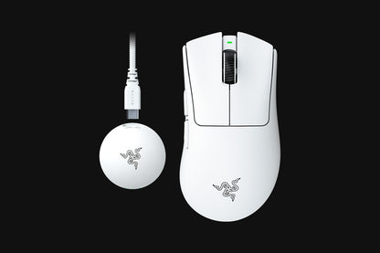 Razer DeathAdder V4 Pro White bottom view
