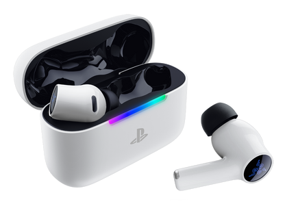 Razer Hammerhead V3 X HyperSpeed for PlayStation White earbuds and charging case