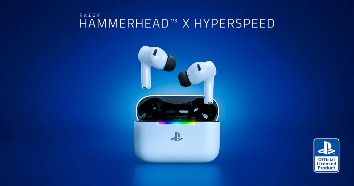 Razer Hammerhead V3 X HyperSpeed for PlayStation White official product image
