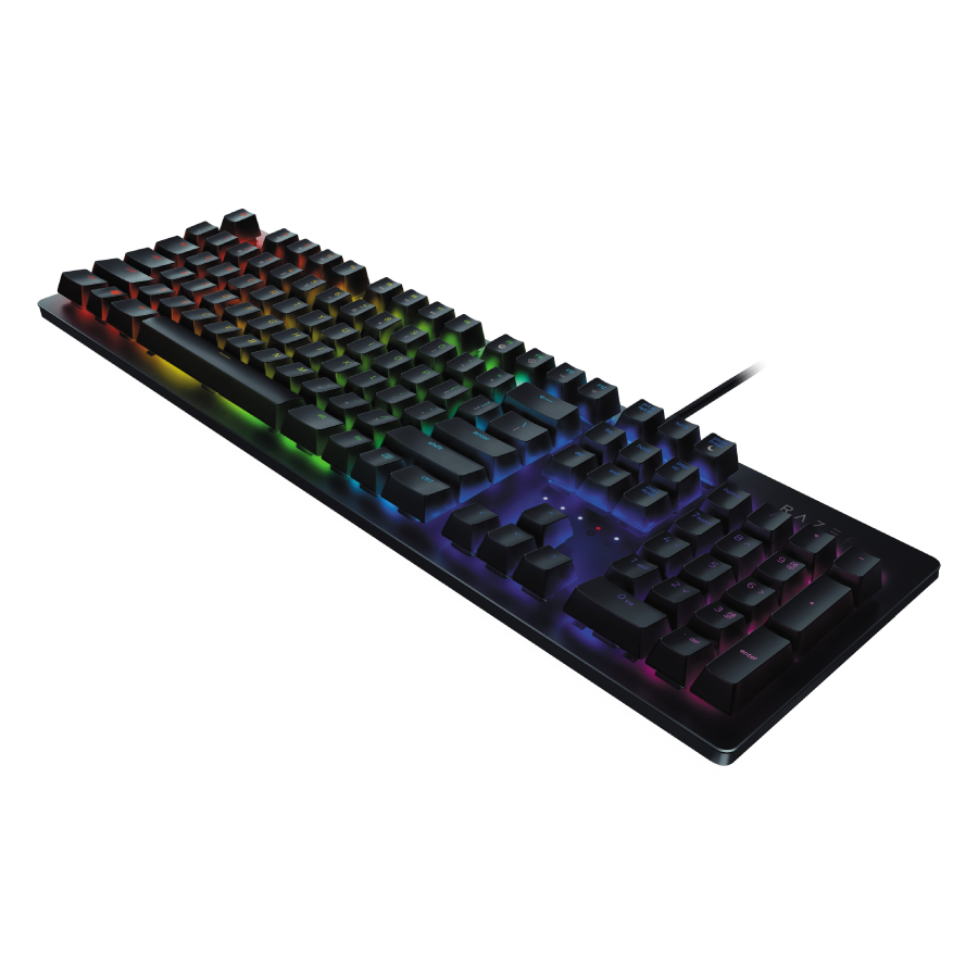 Razer Huntsman gaming keyboard angled view
