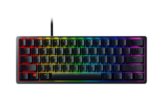 Razer Huntsman Mini Black 60% keyboard front view on white background