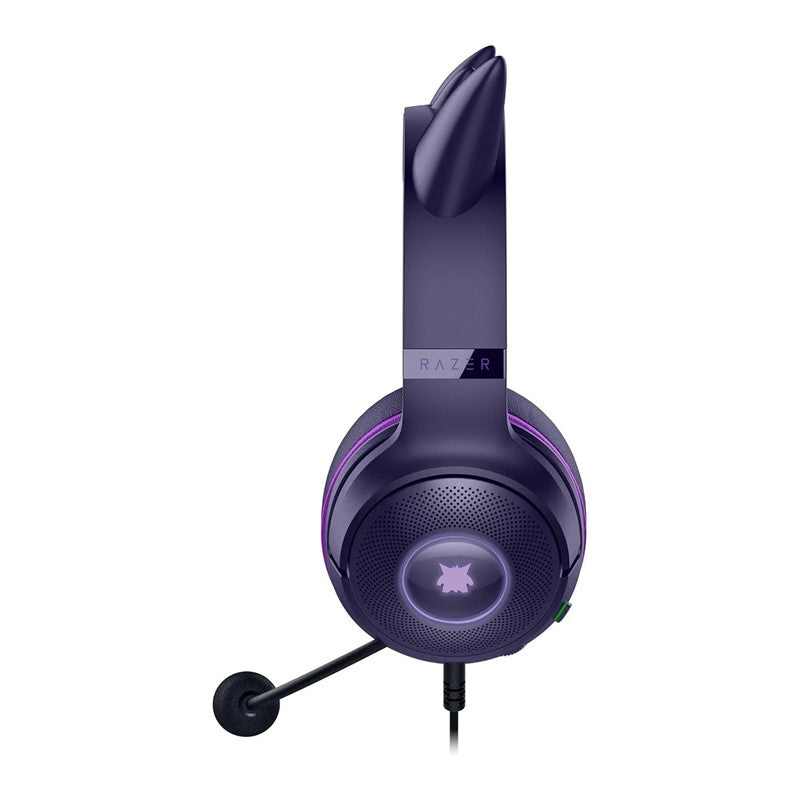 Razer Kraken Kitty V2 Pokemon Gengar Edition side view