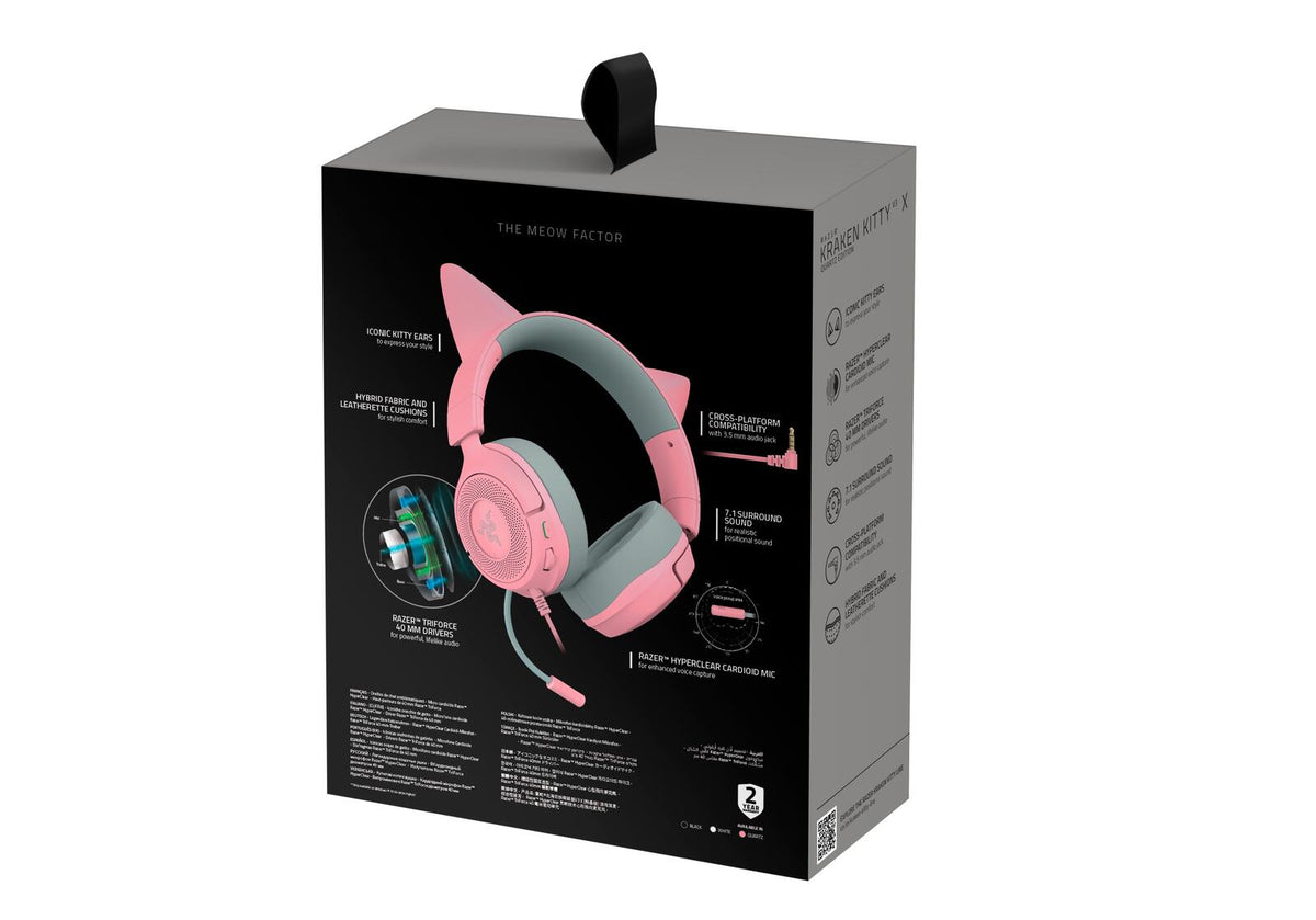 Razer Kraken Kitty V3 X Quartz retail box