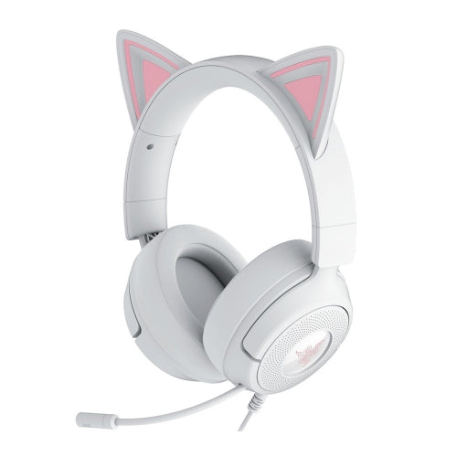 Razer Kraken Kitty V3 X White angled view