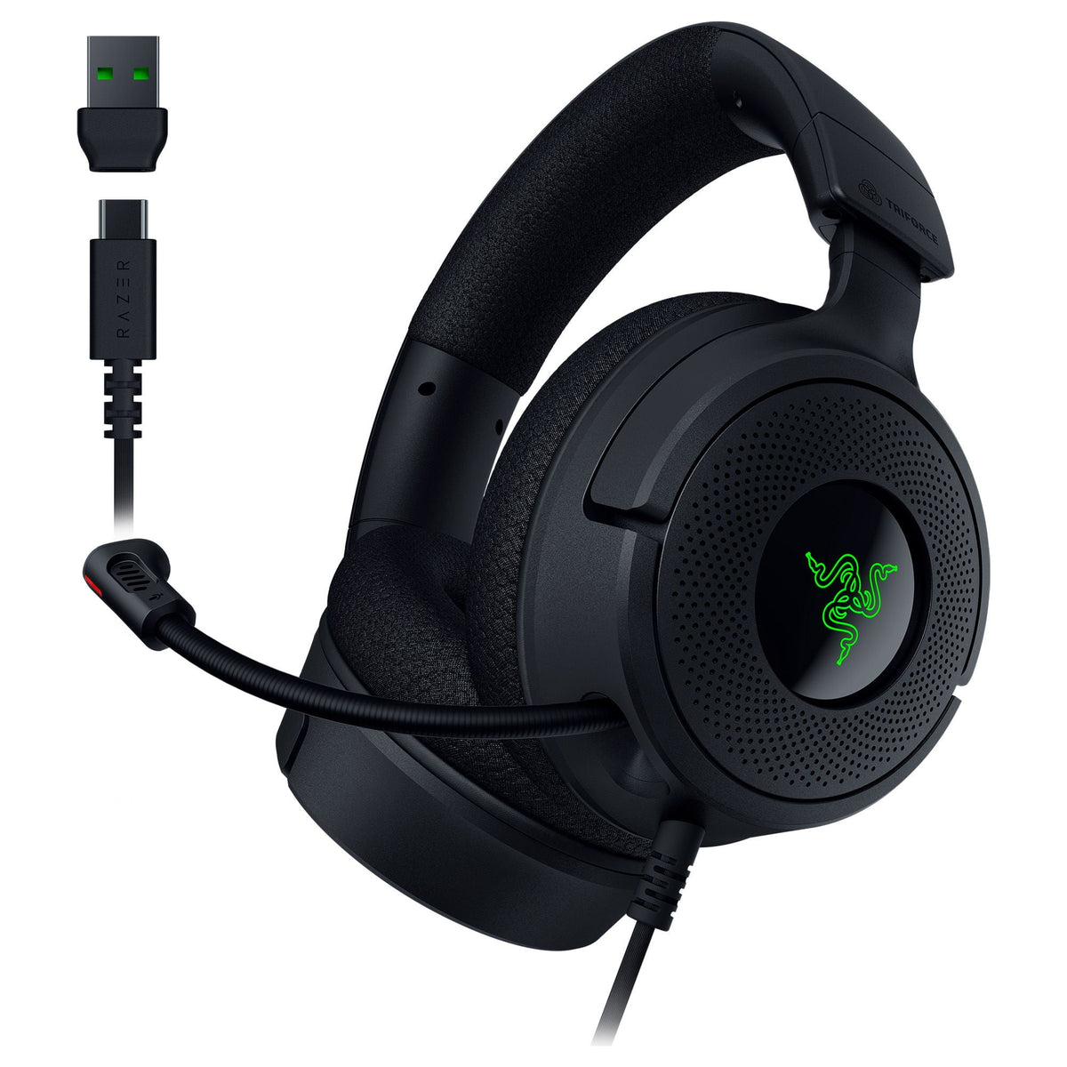 Razer Kraken V4 X Black wired gaming headset main view