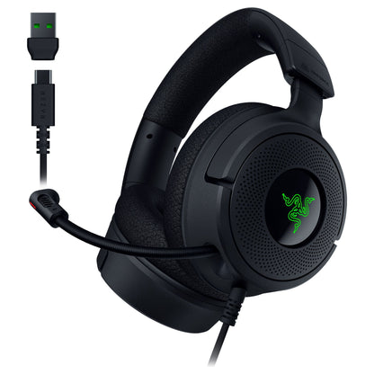 Razer Kraken V4 X Black wired gaming headset main view