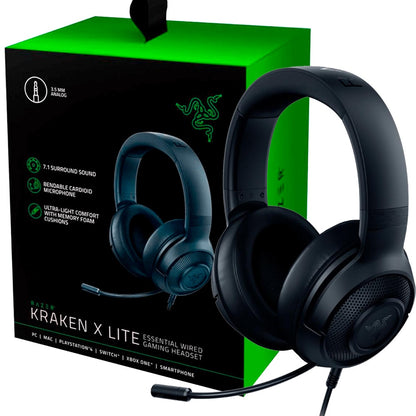Razer Kraken X Lite black gaming headset with retail box