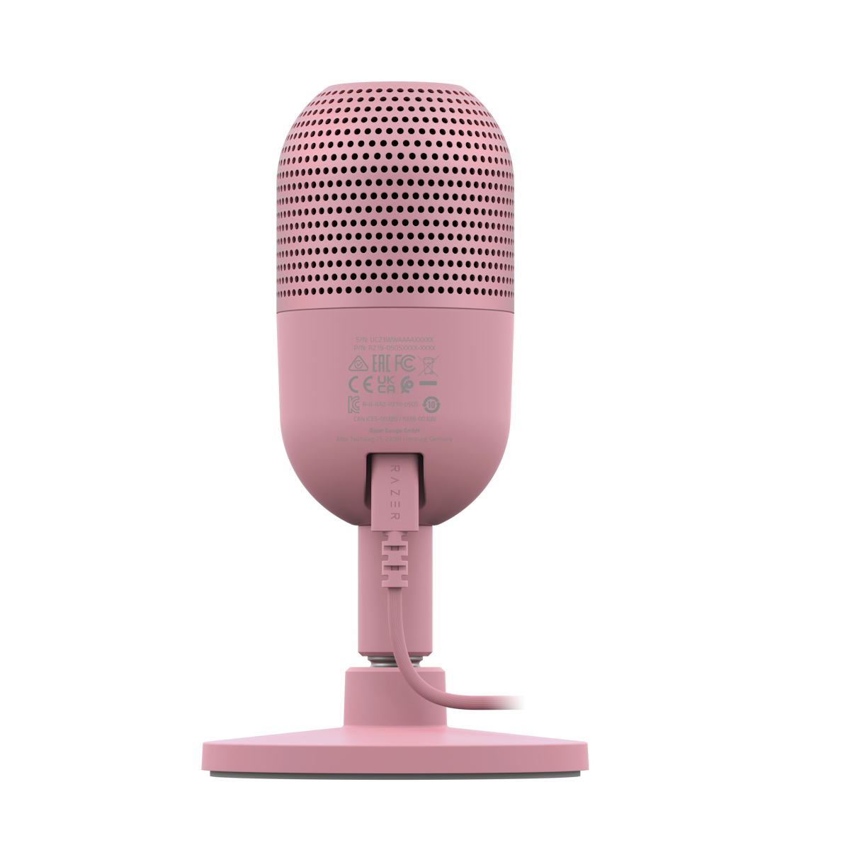 Razer Seiren V3 Mini Quartz rear view