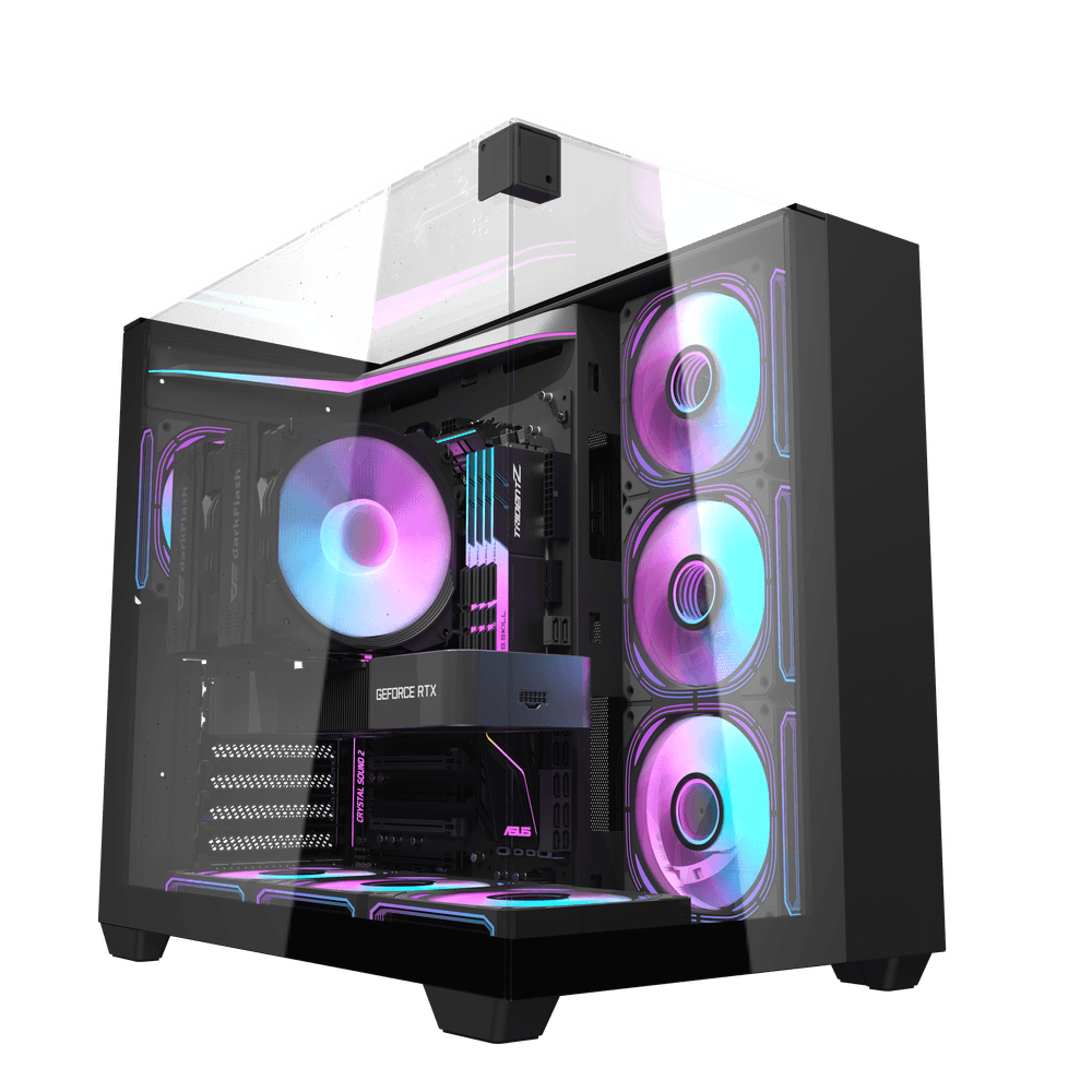 DarkFlash TH285 Black ATX PC Case official main view