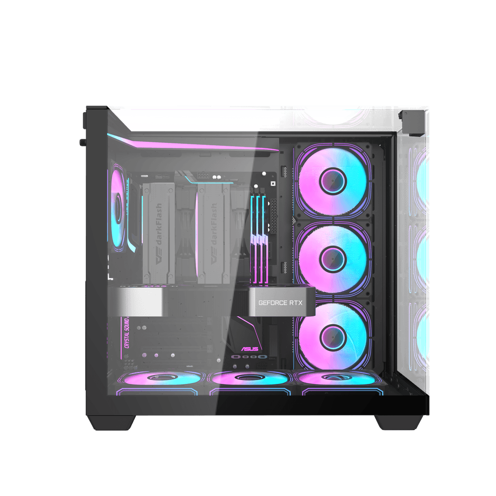 DarkFlash TH285 Black ATX PC Case official view 2