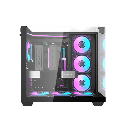 DarkFlash TH285 Black ATX PC Case official view 2