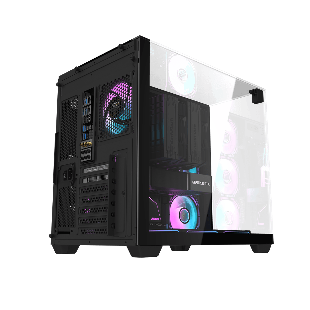 DarkFlash TH285 Black ATX PC Case official view 3
