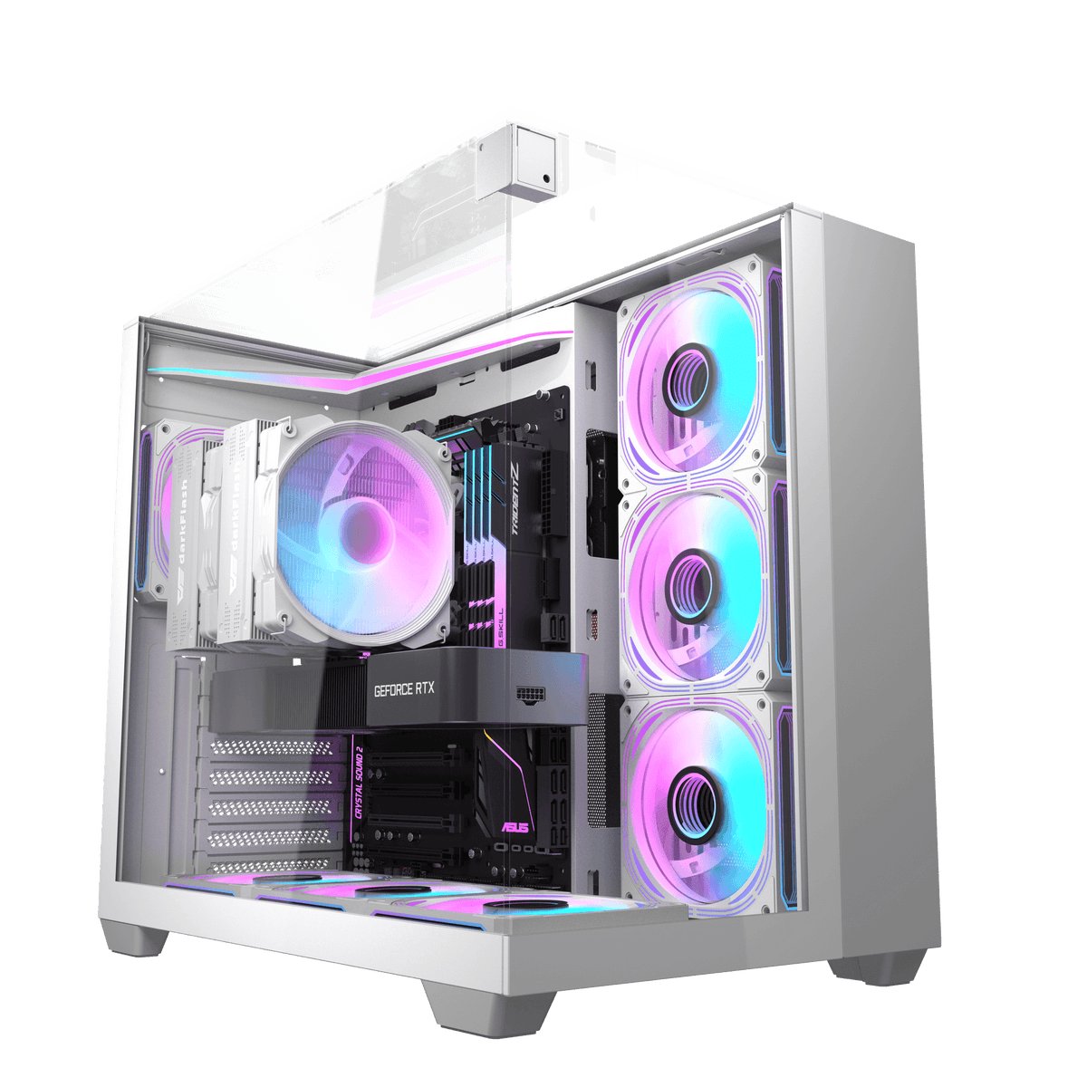 DarkFlash TH285 White ATX PC Case official main view