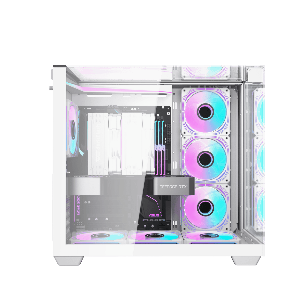 DarkFlash TH285 White ATX PC Case official view 2
