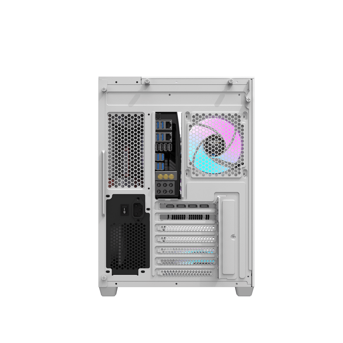 DarkFlash TH285 White ATX PC Case official view 4
