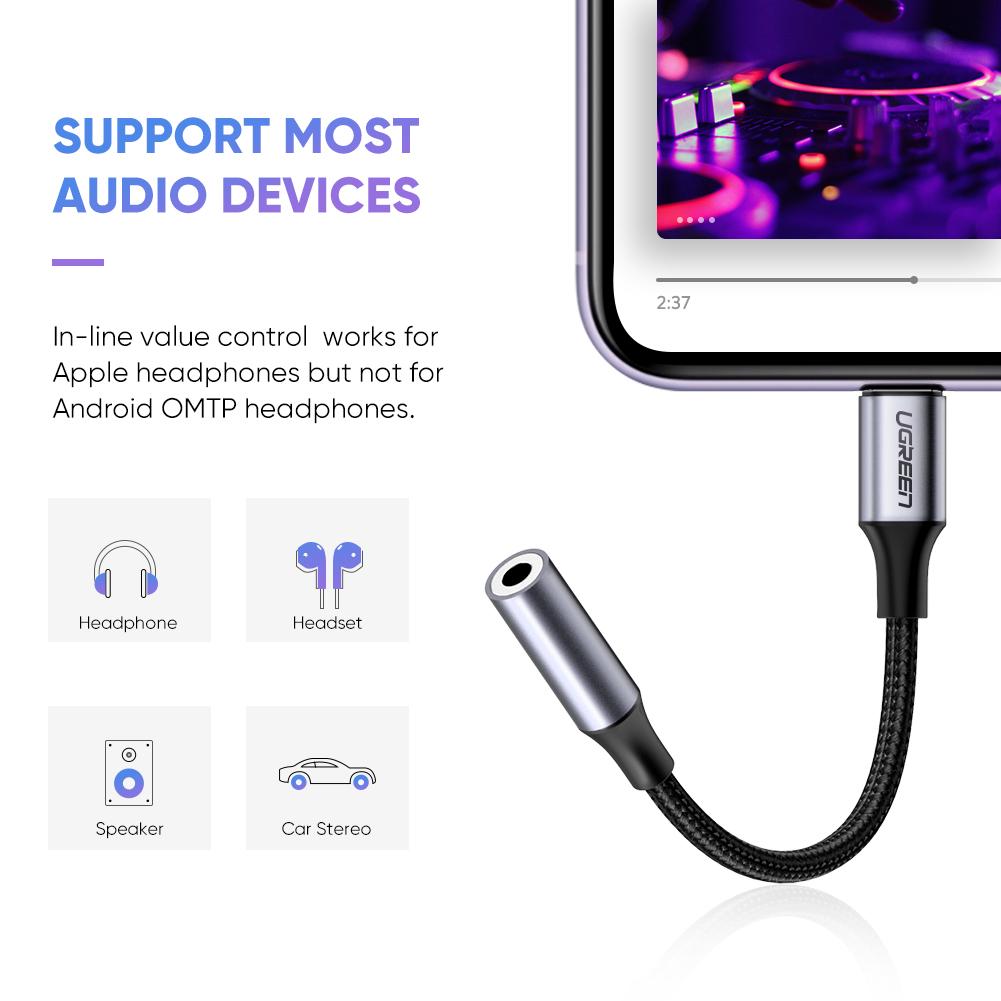 UGREEN Lightning to 3.5mm Audio Adapter MFi Certified - 30756