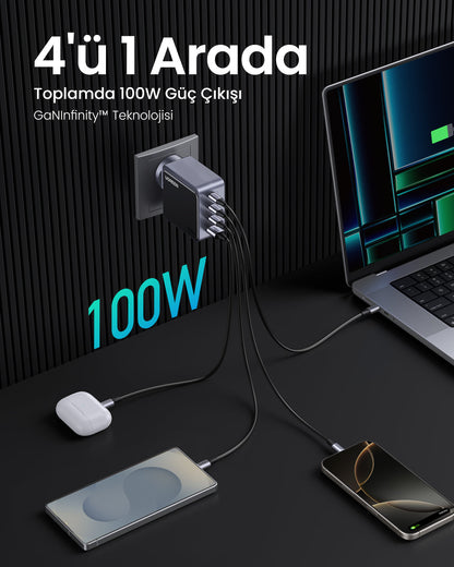 UGREEN Nexode Air 100W 4-Port GaN Charger - 35043