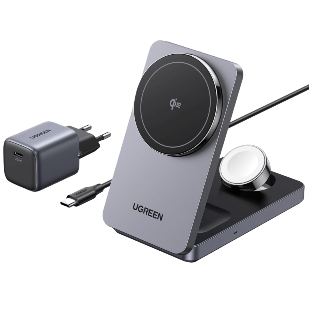 UGREEN MagFlow W707 3-in-1 Qi2 Magnetic Wireless Charger - 45025