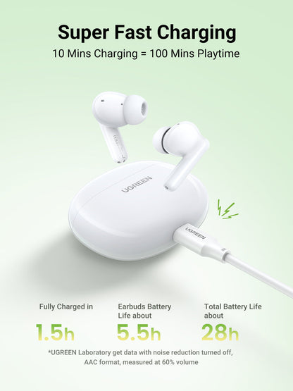 UGREEN HiTune P3 True Wireless Earbuds White - 45110