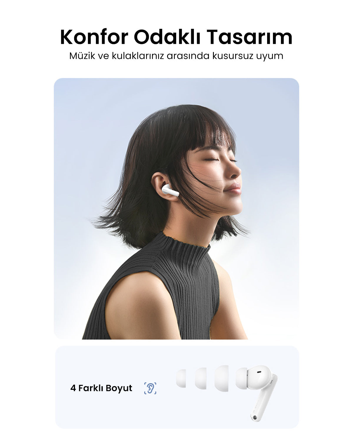 UGREEN HiTune T6S Hybrid ANC Wireless Earbuds White - 45585