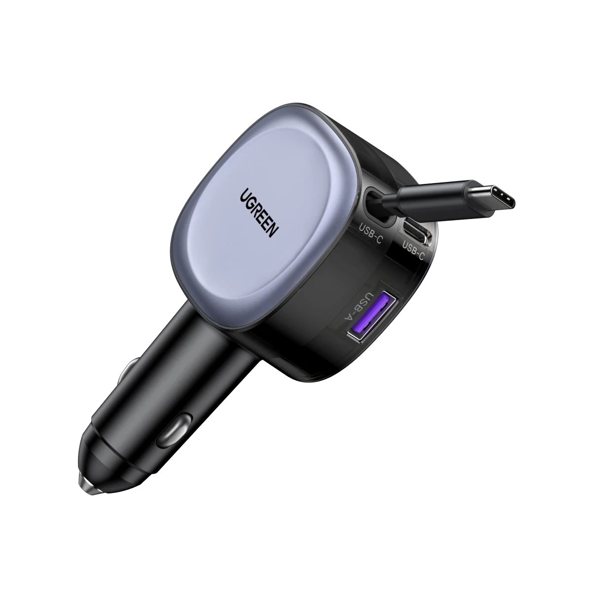 UGREEN EC601 75W Car Charger with Retractable USB-C Cable - 55653