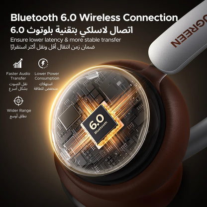 UGREEN Studio Plus ANC Headphones Silver Brown - 75629