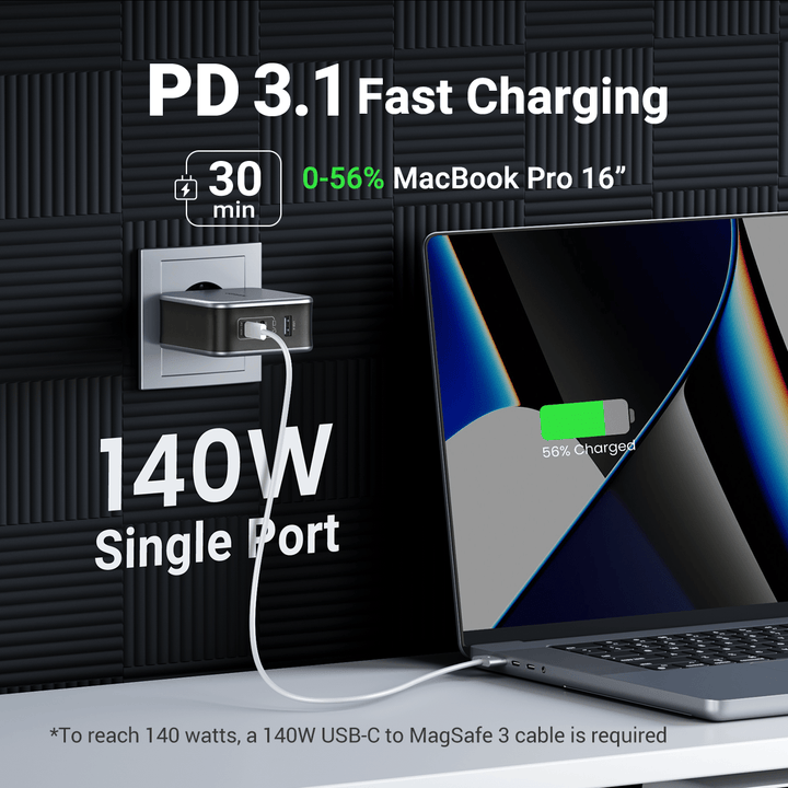UGREEN Nexode 140W 3-Port GaN Wall Charger - 90549