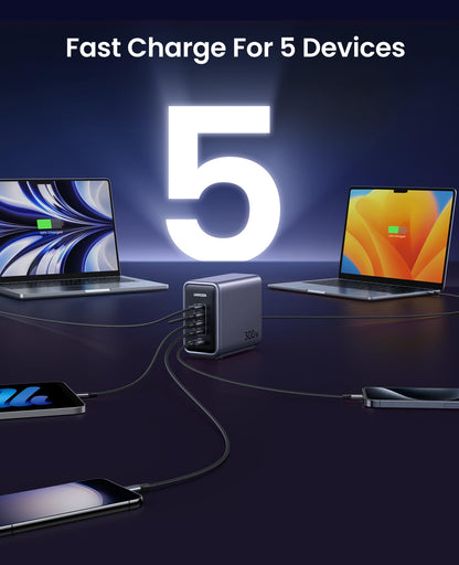 UGREEN Nexode 300W 5-Port GaN Desktop Charger - 90903B