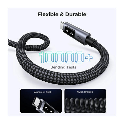 UGREEN L509 USB-C to USB-C 100W LED display braided cable - view 7