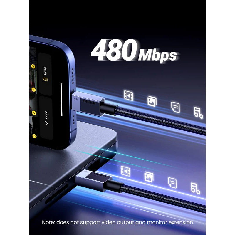 UGREEN L512 USB-C to USB-C 100W braided cable - view 7