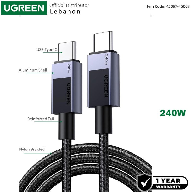 UGREEN L513 USB-C to USB-C 240W braided cable - view 1