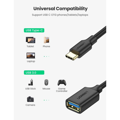 UGREEN US154 USB-C to USB-A OTG cable adapter - view 4