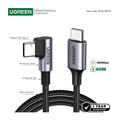 UGREEN US255 angled USB-C to USB-C 60W braided cable - view 1