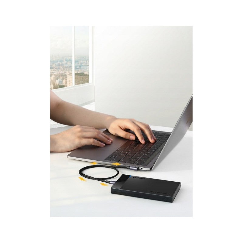 UGREEN US255 angled USB-C to USB-C 60W braided cable - view 2