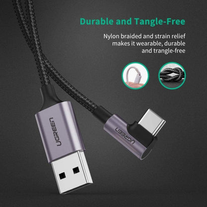 UGREEN US284 angled USB-A to USB-C braided cable - view 5
