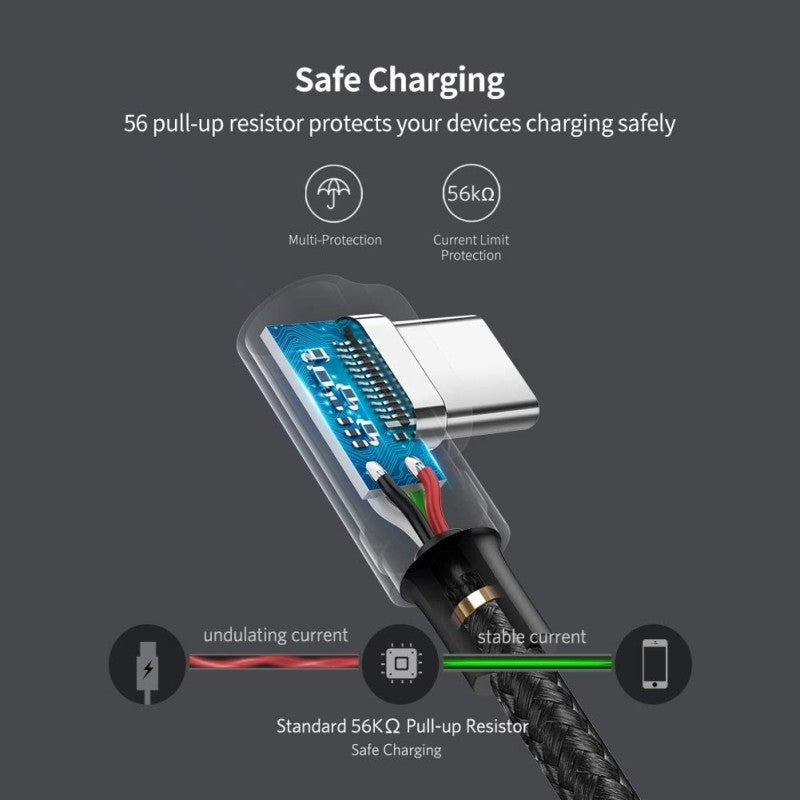 UGREEN US284 angled USB-A to USB-C braided cable - view 8