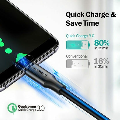 UGREEN US287 USB-A to USB-C fast charging cable - view 3