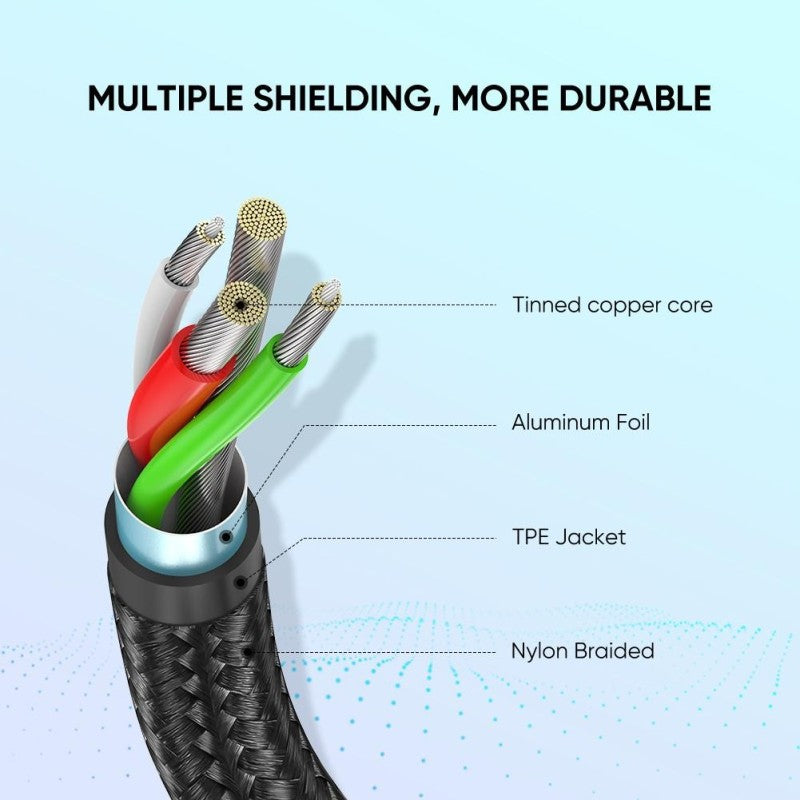 UGREEN US288 USB-A to USB-C braided fast charging cable - view 7