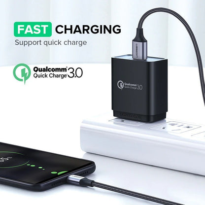 UGREEN US290 USB-A to Micro USB braided fast charging cable - view 4