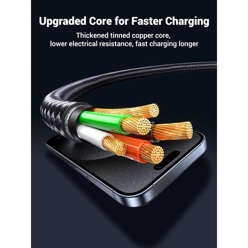 UGREEN US561 USB-C to dual USB-C 100W braided cable - view 7