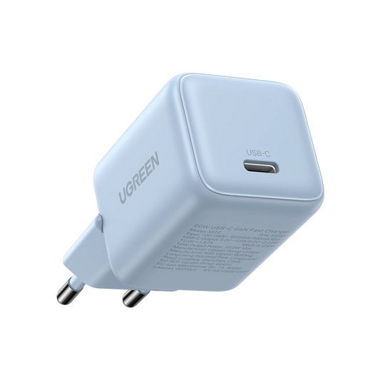 UGREEN X512 20W GaN USB-C Wall Charger Light Blue - 55555