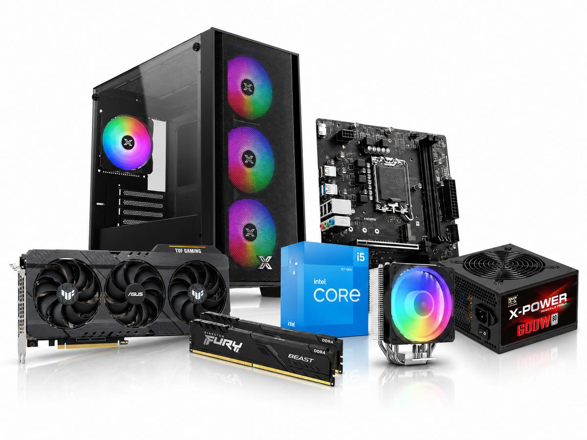 Used Gaming PC Intel Core i5-12400F with ASUS TUF Gaming RTX 3060 Ti OC 8GB